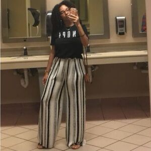 Striped Wide Leg Pants